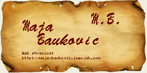 Maja Bauković vizit kartica